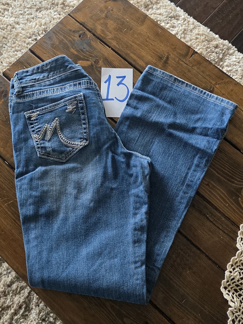Women’s Maurices Blue Denim Jeans with Embroidered Back Pocket